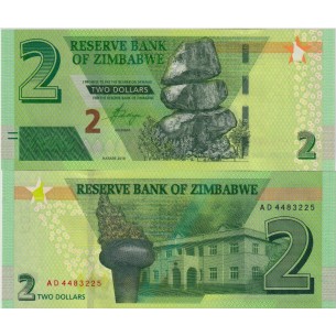 Zimbabwe 2 Dollars  2019 NEUF