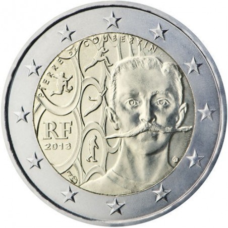 2 Euros com France 2013 - Pierre de Coubertin-horizondescollectionneurs.com
