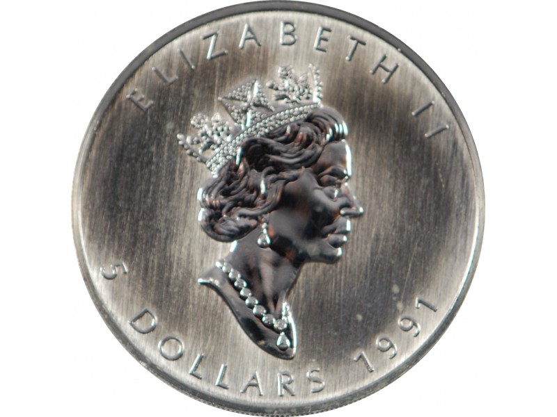 CANADA 5 Dollars Elisabeth II 1991
