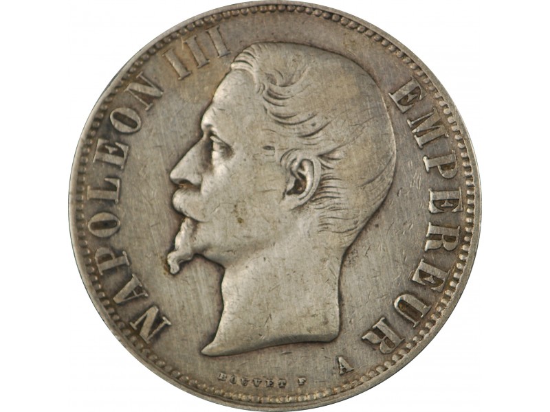 5 Francs Napoléon III tête nue 1856
