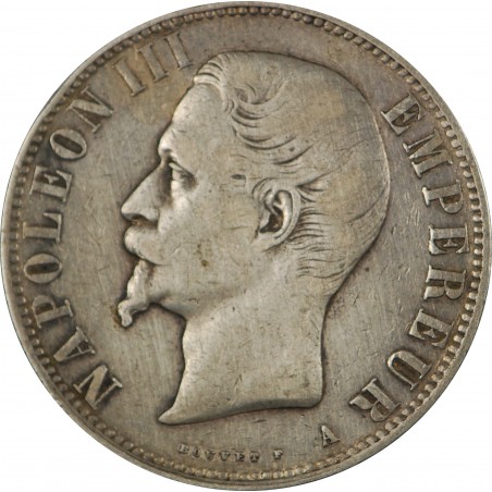 5 Francs Napoléon III tête nue 1856