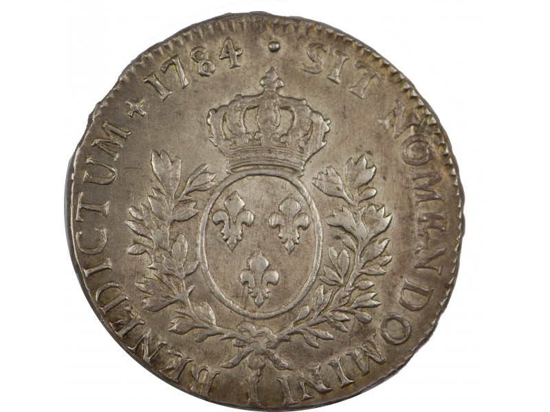 Ecu Louis XVI  1784 Limoges  dit "aux branches d'olivier"