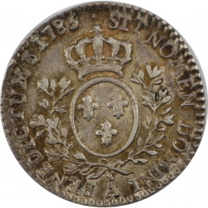 Ecu Louis XVI  1784 Bayonne  dit "aux branches d'olivier"