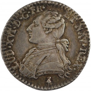 Ecu Louis XVI  1784 Bayonne  dit "aux branches d'olivier" 2