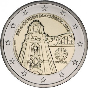 2 Euro Portugal 2013-250e anniversaire de la Tour des Clercs