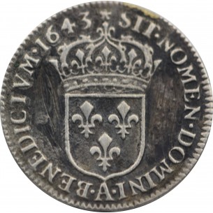 Louis XIII douzième d'ecu 1643 Paris 2