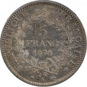 5 Francs Hercule 1874 PARIS 2