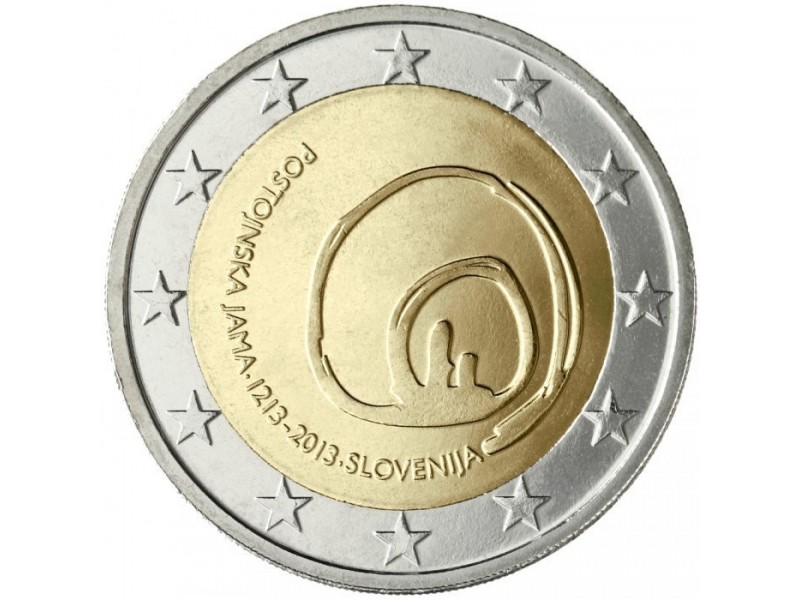 2 Euros com Slovénie 2013-Grotte de Postojna