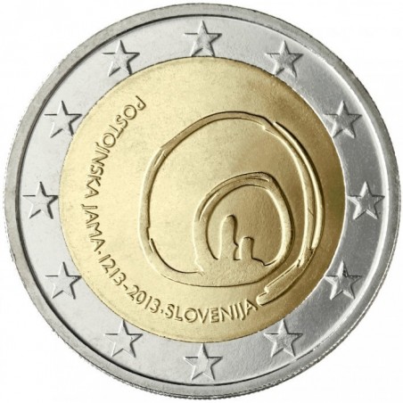 2 Euros com Slovénie 2013-Grotte de Postojna