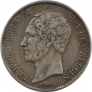 BELGIQUE 5 Francs Leopold Premier 1852
