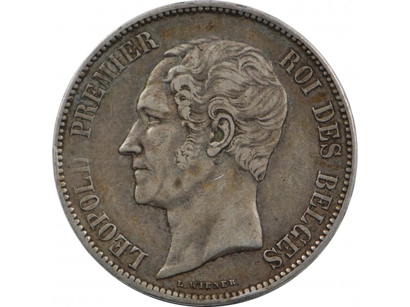 BELGIQUE 5 Francs Leopold Premier 1852