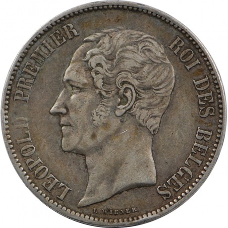 BELGIQUE 5 Francs Leopold Premier 1852