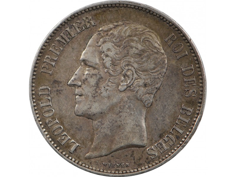 BELGIQUE 5 Francs Leopold Premier 1865