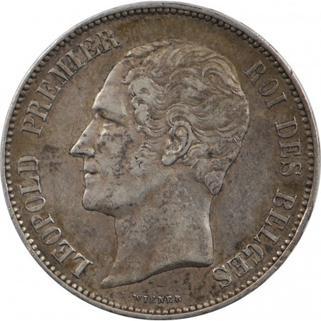 BELGIQUE 5 Francs Leopold Premier 1865