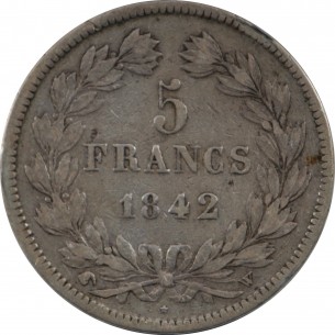 5 francs Louis philippe I 1842 2