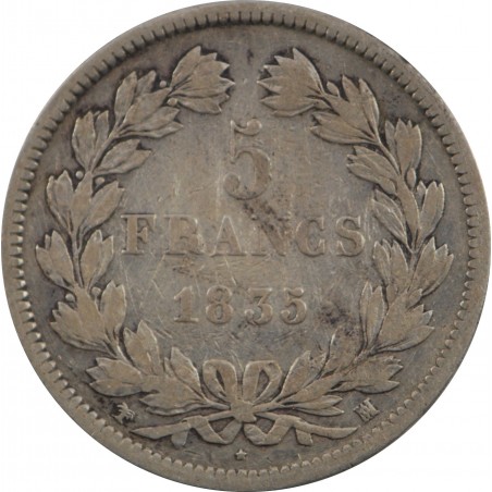 5 francs Louis philippe I 1835 MARSEILLE
