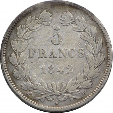 5 francs Louis philippe I 1842 lille