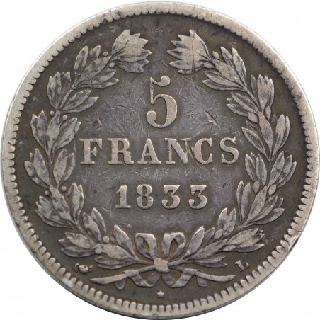5 francs Louis philippe I 1833