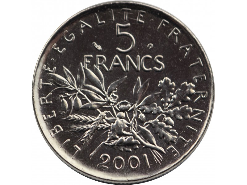 France 5 Francs Semeuse 2001