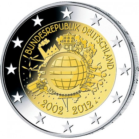 2 Euro Allemagne 2012 -10 Ans de l'Euro