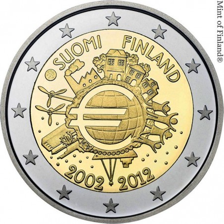 2 Euros com Finlande - 10 ans de l'euro 2012