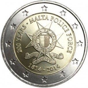 2 Euros com Malte 2014 - Police Maltaise