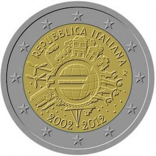 2 Euros com Italie - 10 ans de l'euro 2012