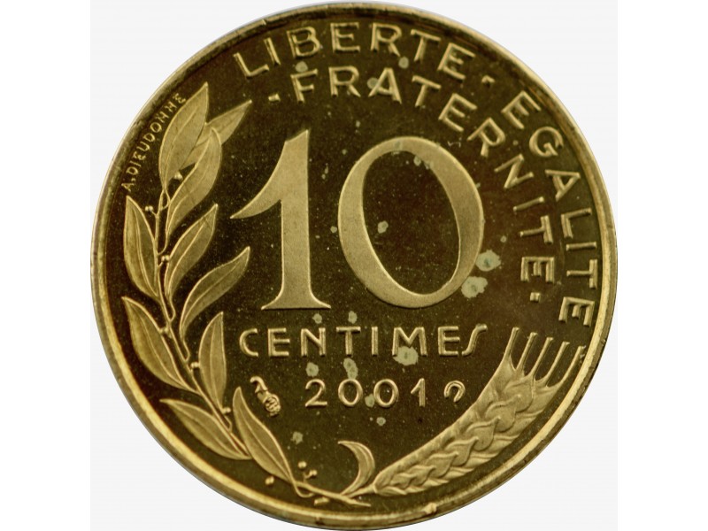 10 Centimes France Marianne -2001