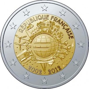 FRANCE pièce 2 Euros France 2012 -10 ans de l'euro 2012