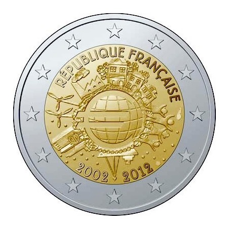 FRANCE pièce 2 Euros France 2012 -10 ans de l'euro 2012
