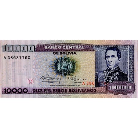 10000 Pesos Bolivie 1984 P-169a