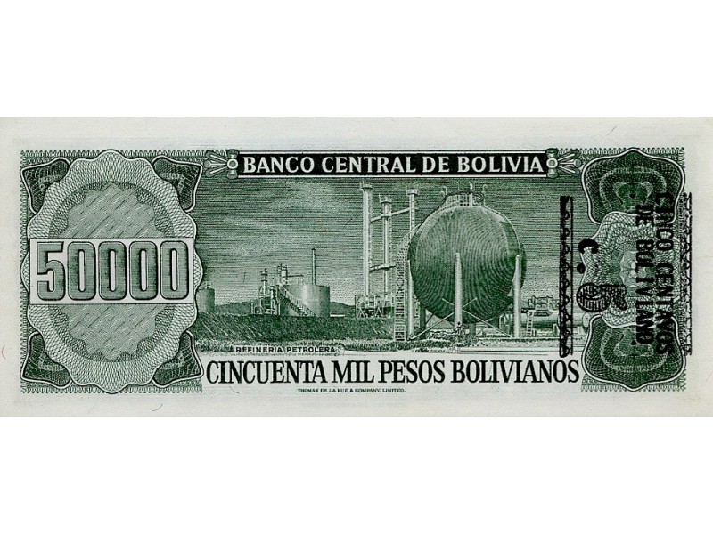 50000 Pesos Bolivianos BOLIVIE 1984 P.170a