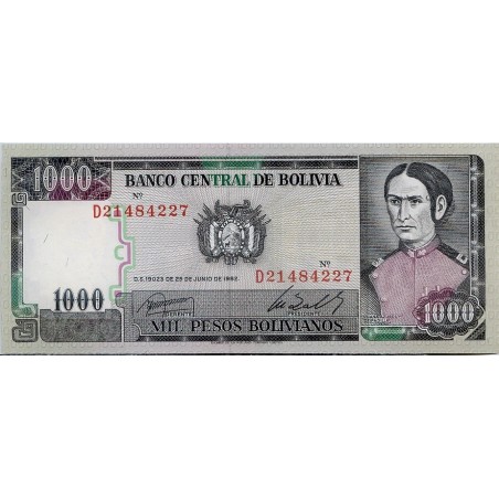 1000 Pesos Bolivianos BOLIVIE 1982 P.167a