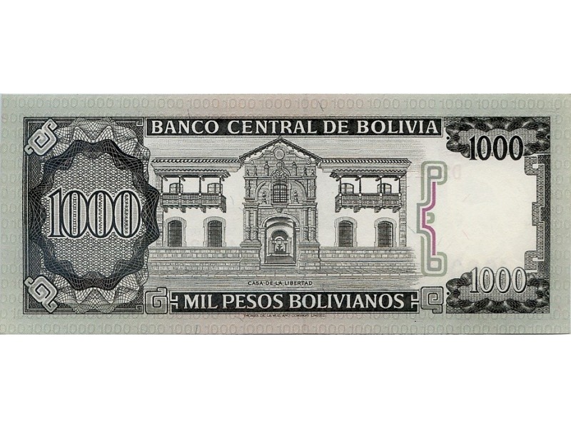 1000 Pesos Bolivianos BOLIVIE 1982 P.167a