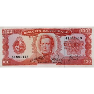 100 Pesos Uruguay (1967) P-47a