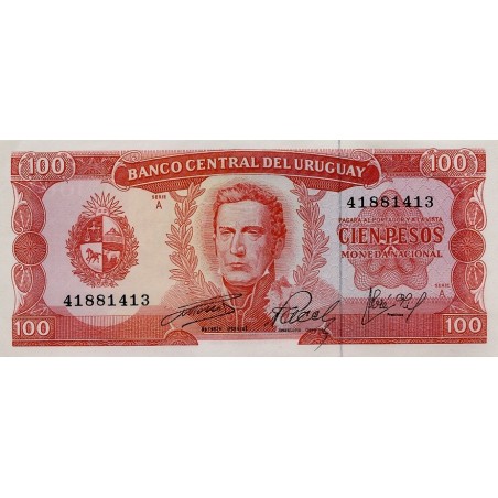 100 Pesos Uruguay (1967) P-47a