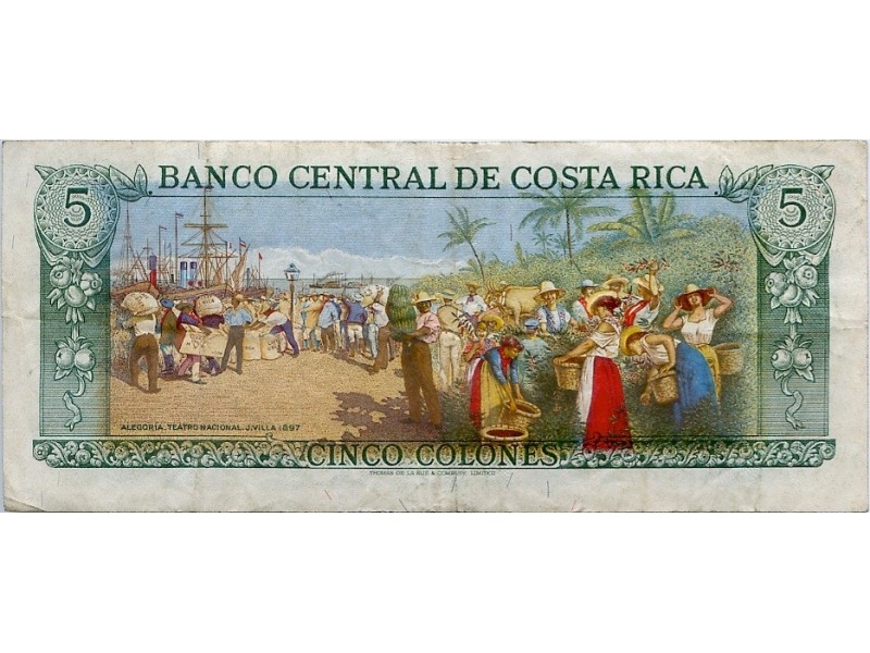 5 Colones Costa Rica 1978 P-236d