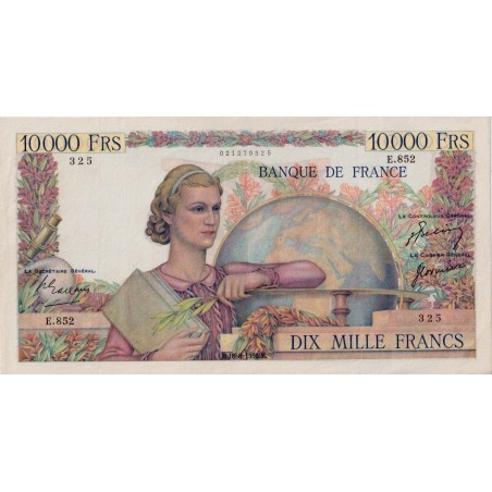 10000 Francs GÉNIE FRANÇAIS FRANCE 1950  F.50.36