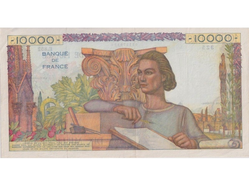 10000 Francs GÉNIE FRANÇAIS FRANCE 1950  F.50.36
