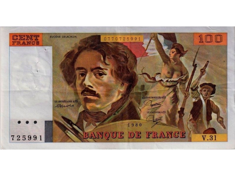 100 Francs Delacroix 1980 F.69.4a