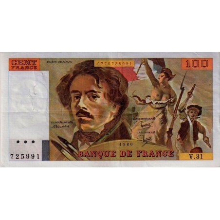 100 Francs Delacroix 1980 F.69.4a