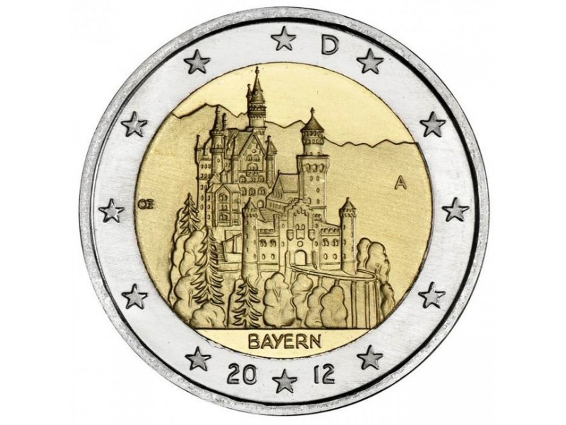 2 Euro Allemagne 2012- Château Neuschwanstein 2006-2023