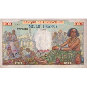 1000 Francs PAPEETE 1954 P.15b