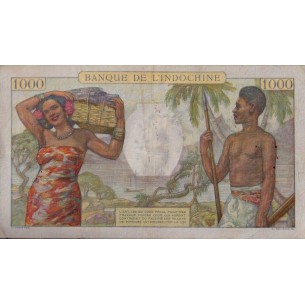 1000 Francs PAPEETE 1954 P.15b 2