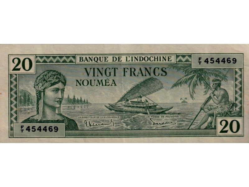 20 Francs NOUVELLE CALÉDONIE 1944 P.49