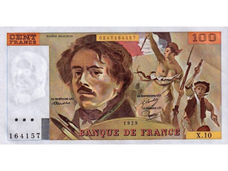 100 Francs DELACROIX FRANCE 1979 F.69.02