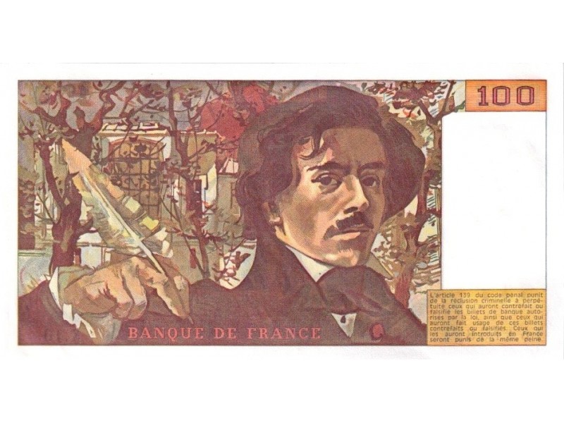 100 Francs DELACROIX FRANCE 1979 F.69.02