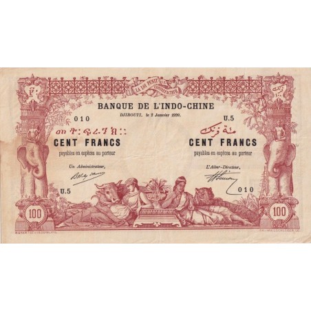 100 Francs DJIBOUTI 1920 P.5