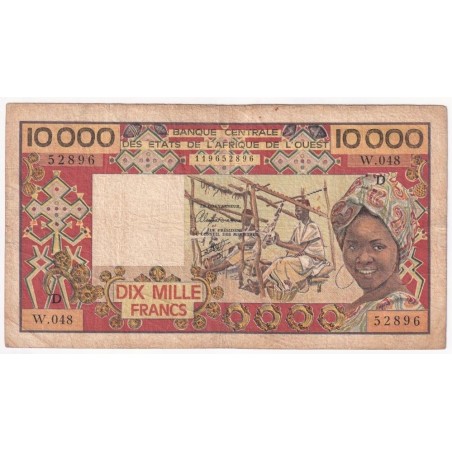 10000 Francs ÉTATS DE L'AFRIQUE DE L'OUEST 1989 P.408Dg