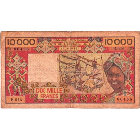 10000 Francs ÉTATS DE L'AFRIQUE DE L'OUEST 1989 P.109Ai